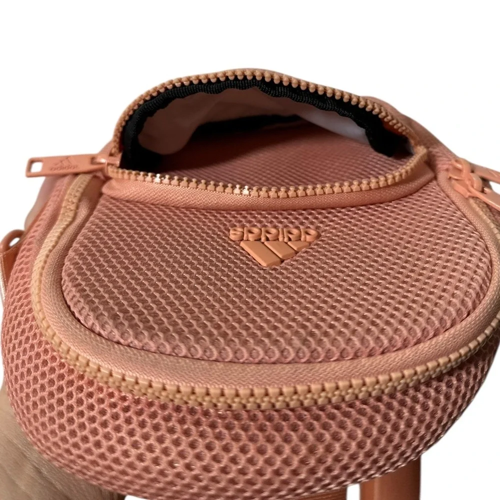 Adidas Air-Mesh Mini Backpack Pink Rose Sporty Adjustable Strap Small Bag Womens - Picture 7 of 9